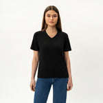 V-neck Pima T-shirt - Ninepine