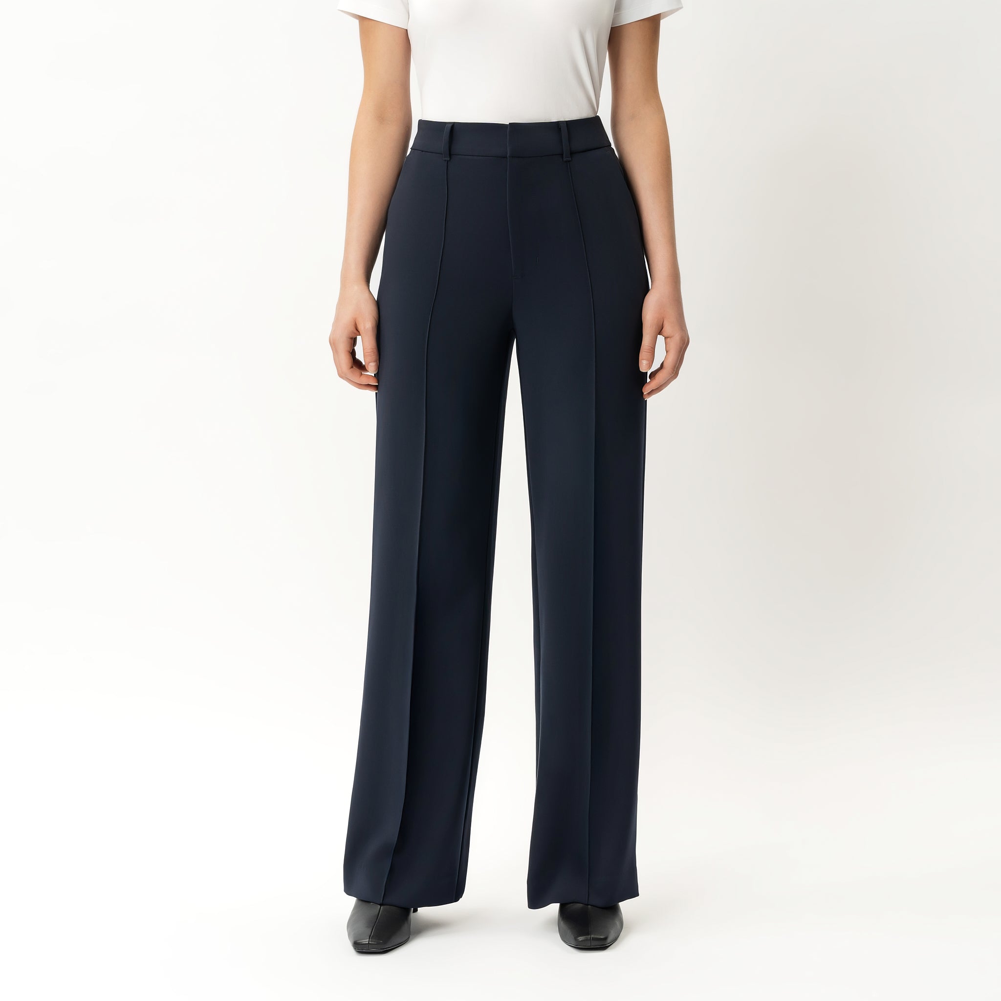 Crepe Relaxed Trouser - Ninepine