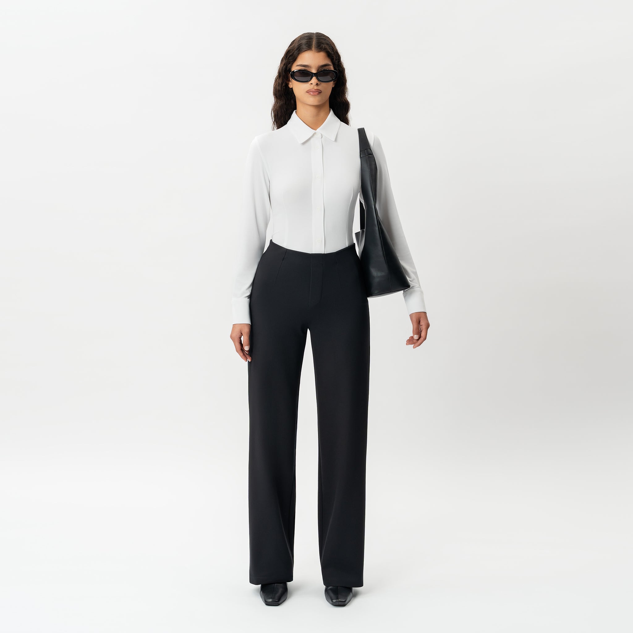 Tailored Ponte Relaxed Trouser - Ninepine