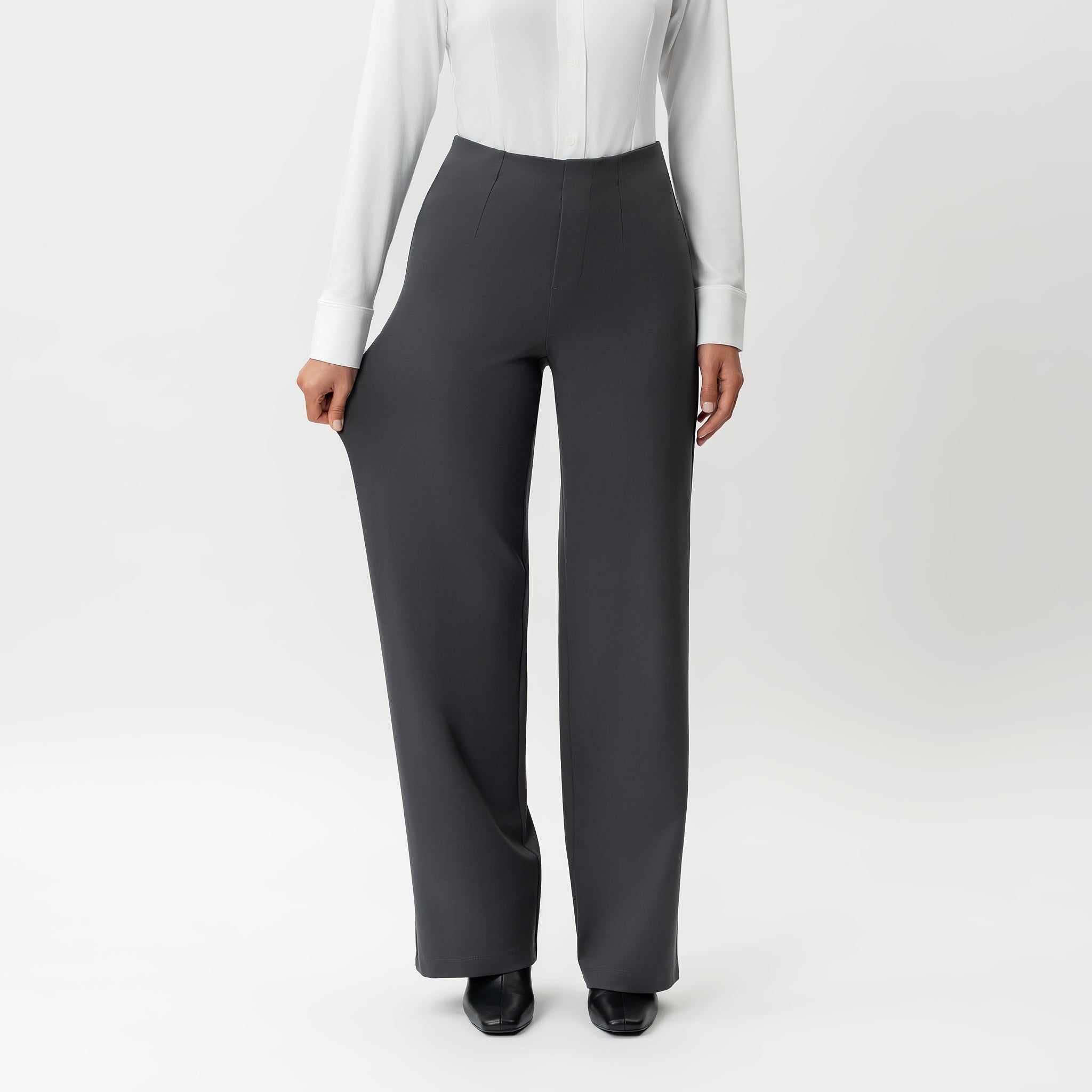 Tailored Ponte Relaxed Trouser - Ninepine
