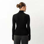 Merino Wool Ribbed Turtleneck - Ninepine
