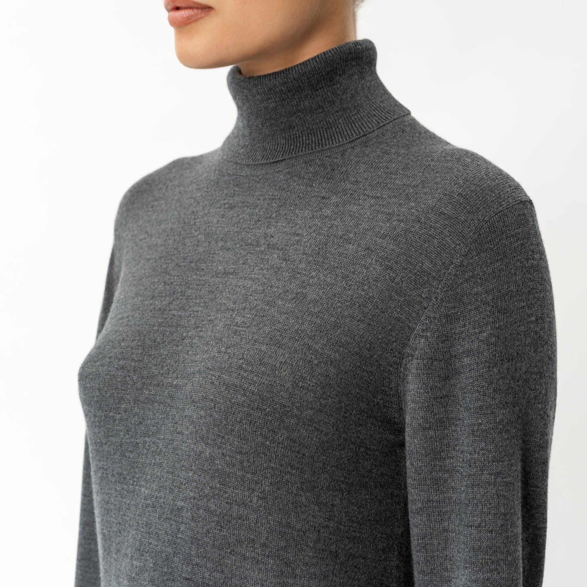 Merino Wool Relaxed Turtleneck - Ninepine