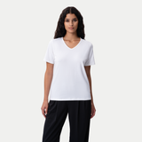 Fitted V-neck Pima T-shirt