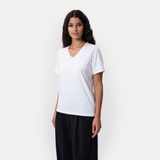 Fitted V-neck Pima T-shirt