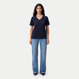 Fitted V-neck Pima T-shirt