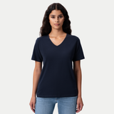 Fitted V-neck Pima T-shirt