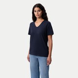 Fitted V-neck Pima T-shirt