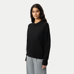 Lambswool Crewneck Sweater - Black - Ninepine
