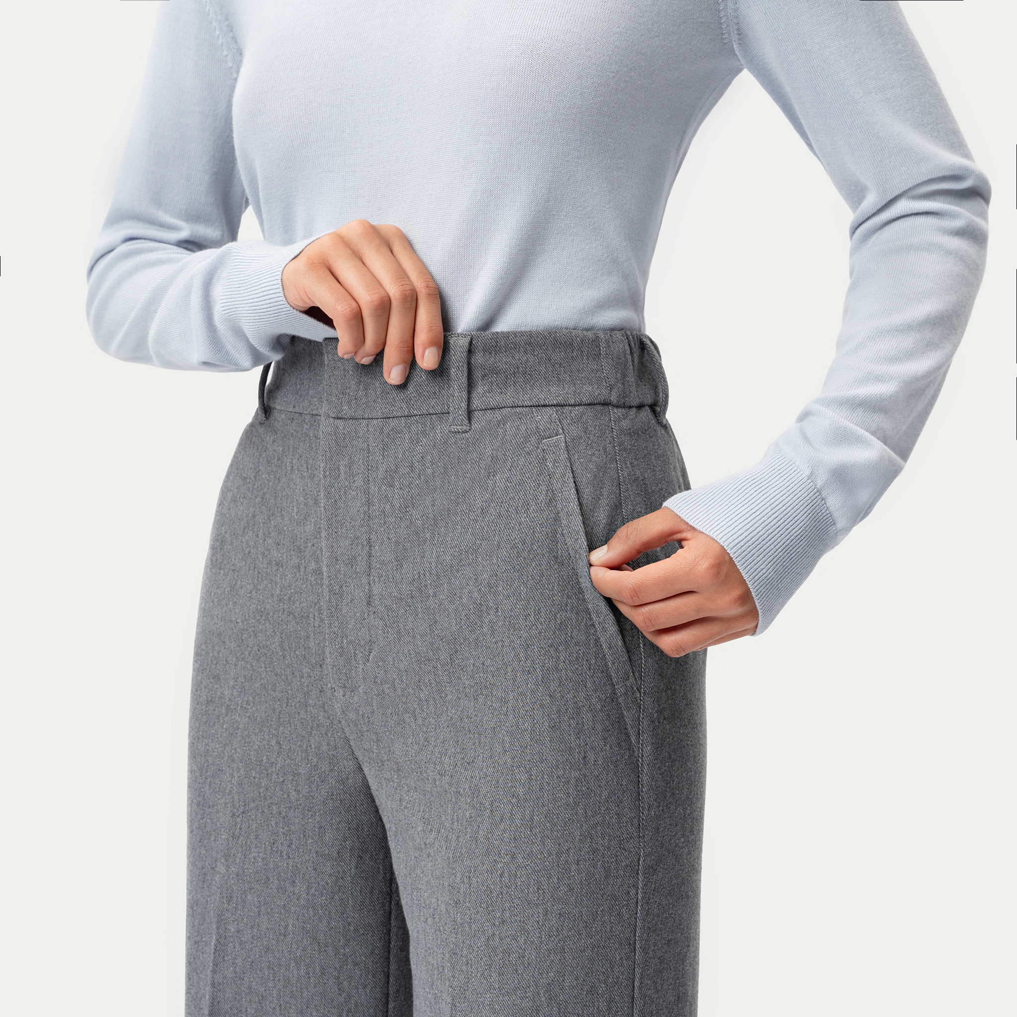 Flannel Daily Pant - Light Grey - Ninepine