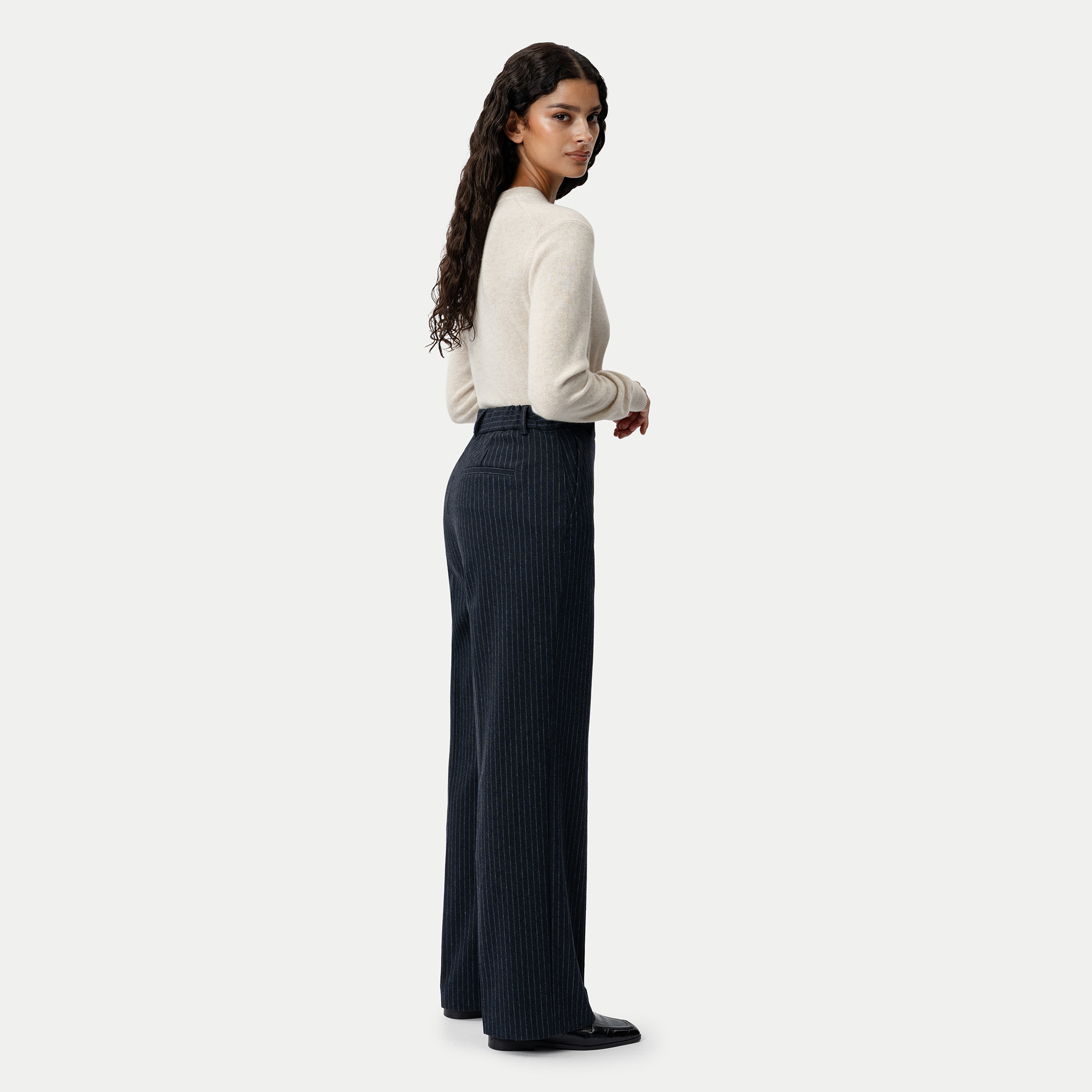 Flannel Daily Pant - Navy Pinstripe - Ninepine