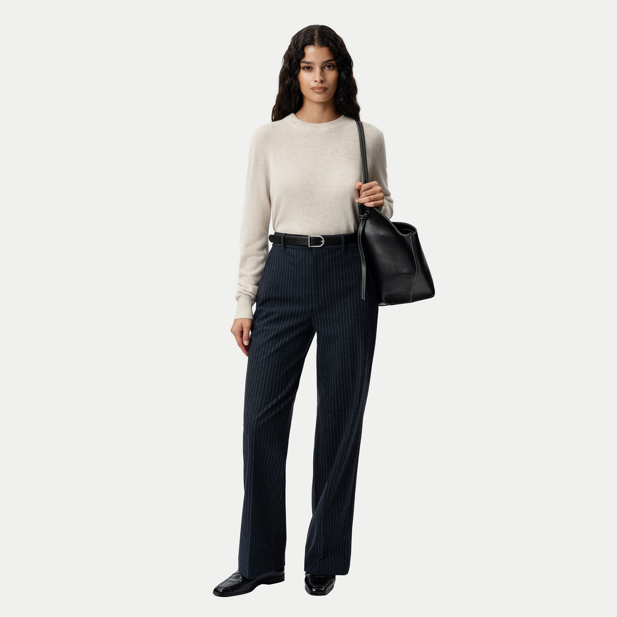 Flannel Daily Pant - Navy Pinstripe - Ninepine