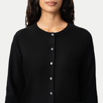 Merino Cardigan - Black - Ninepine