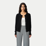 Merino Cardigan - Black - Ninepine