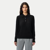 Merino Polo Shirt - Black - Ninepine