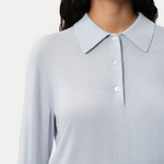 Merino Polo Shirt - Light Blue - Ninepine