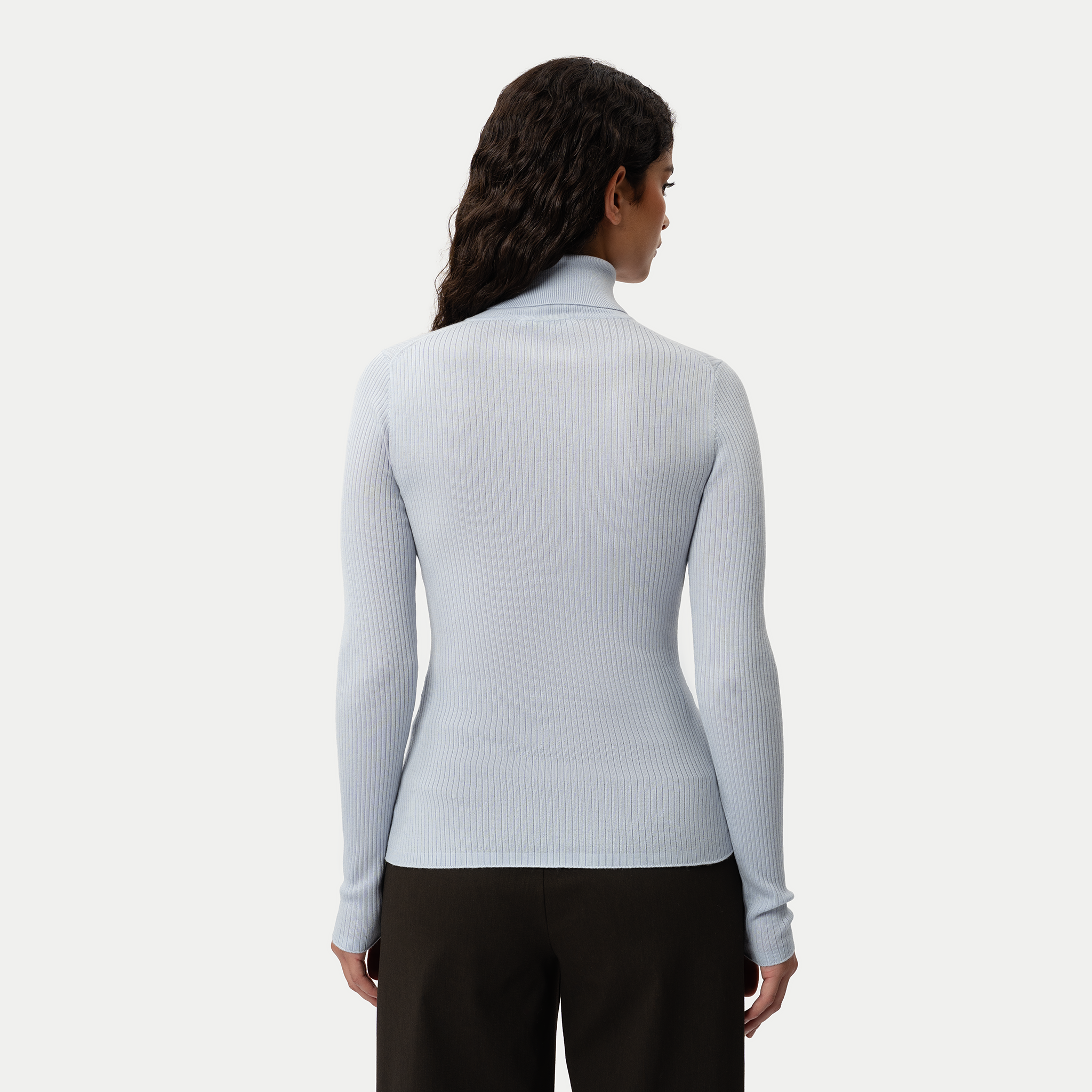 Merino Wool Ribbed Turtleneck - Ninepine