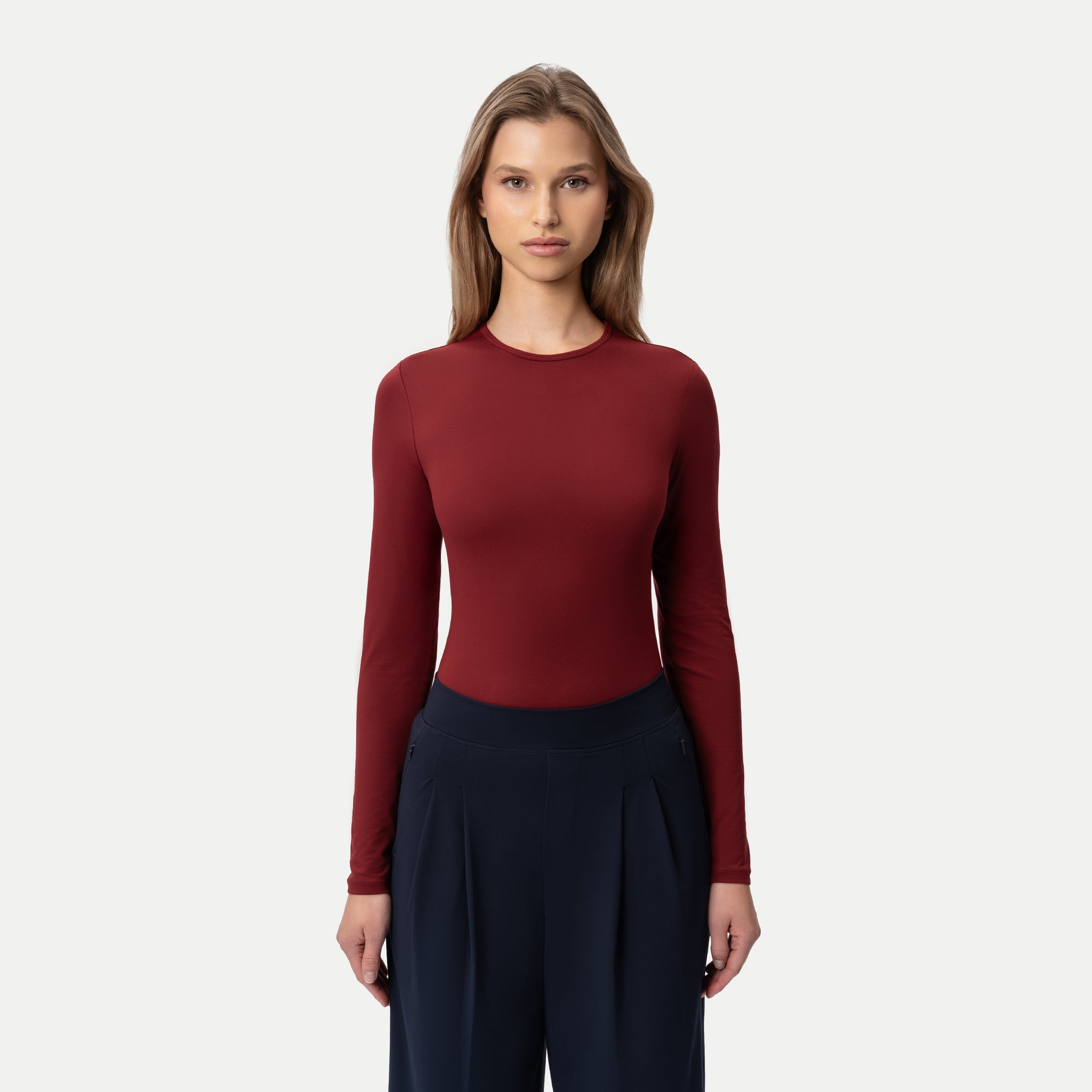 Soft Long-sleeve T-shirt Burgundy